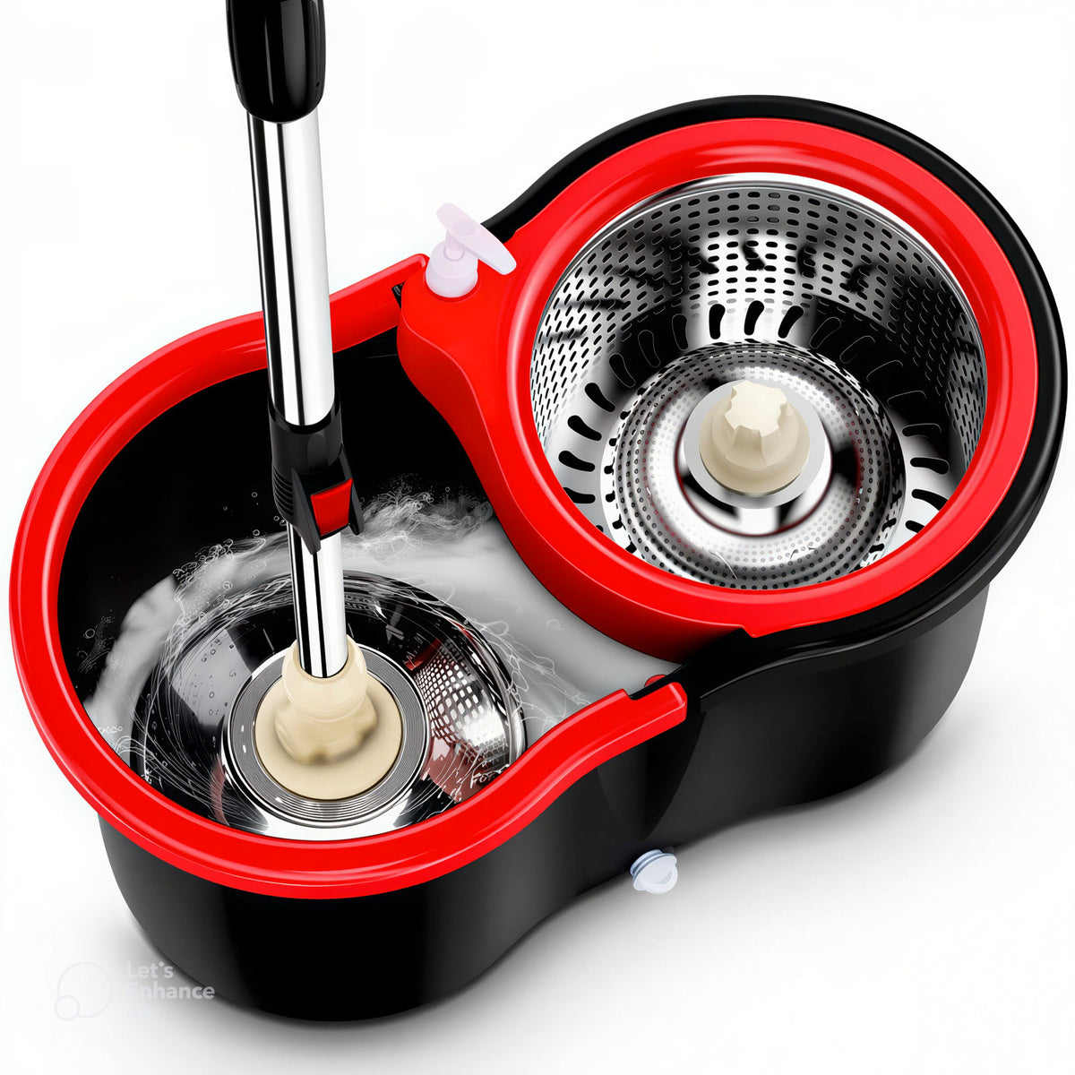 360° Spin Mop with Self-Wringing Bucket – Easy Floor Cleaning System