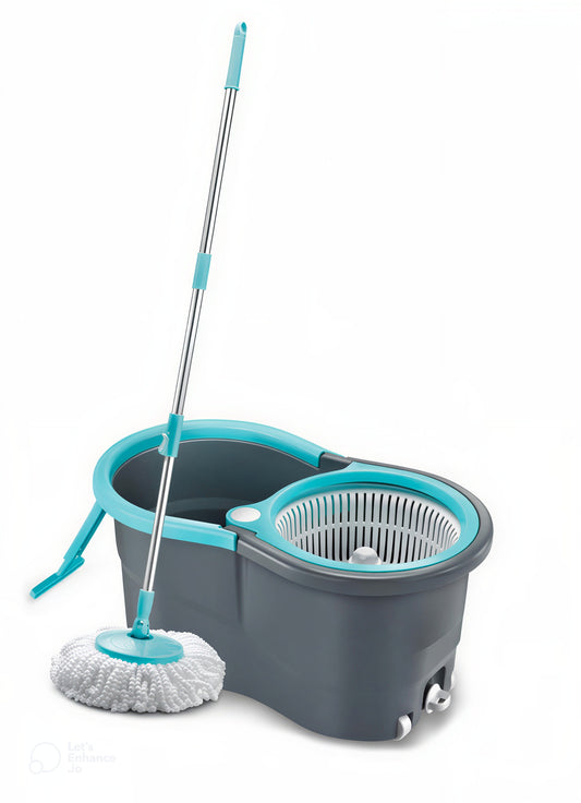 360° Spin Mop with Self-Wringing Bucket – Easy Floor Cleaning System